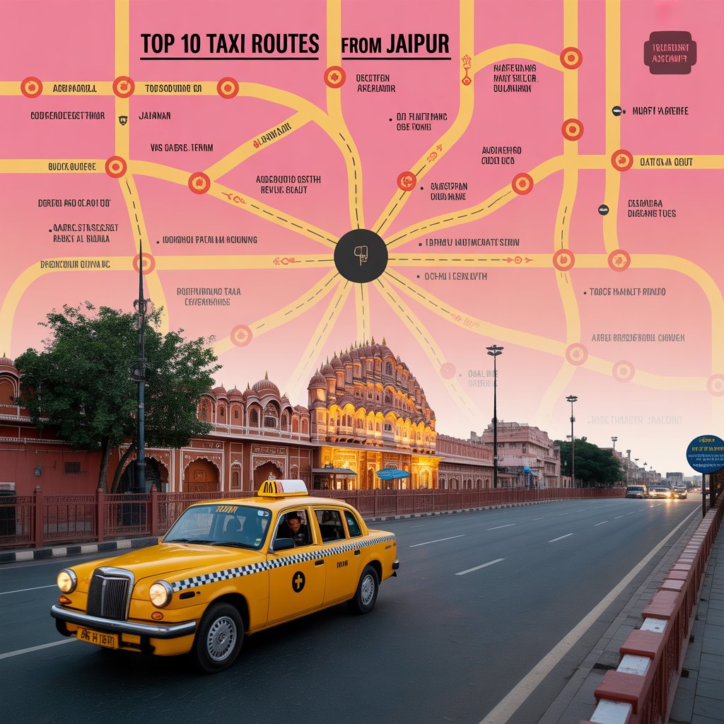 Top 10 Taxi Routes from Jaipur